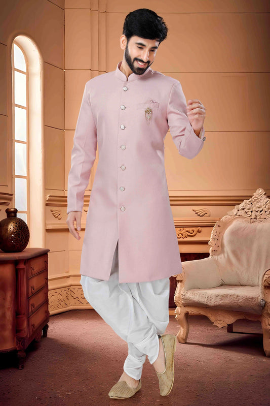 Pink Indo Western In Terry Rayon NCSH11310212