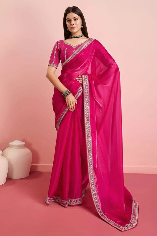 Pink Jimmy Choo Saree NCSD11112450