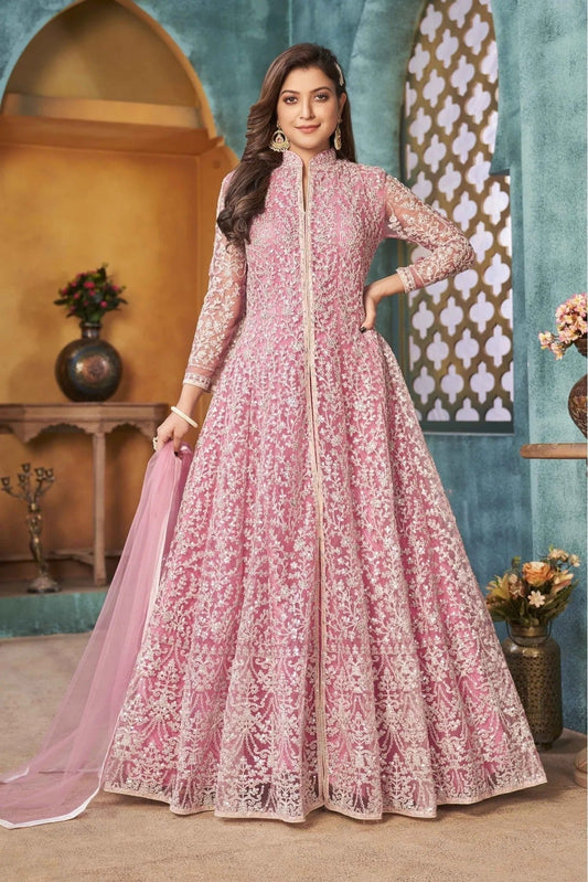 Pink Net Anarkali Suit NCSM10510345