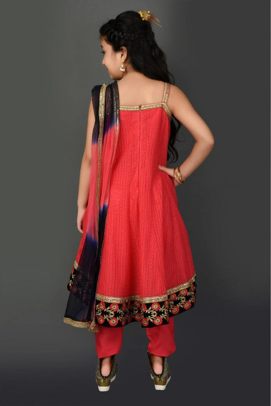 Pink Net Embroidery Anarkali Suit NCGW10710798