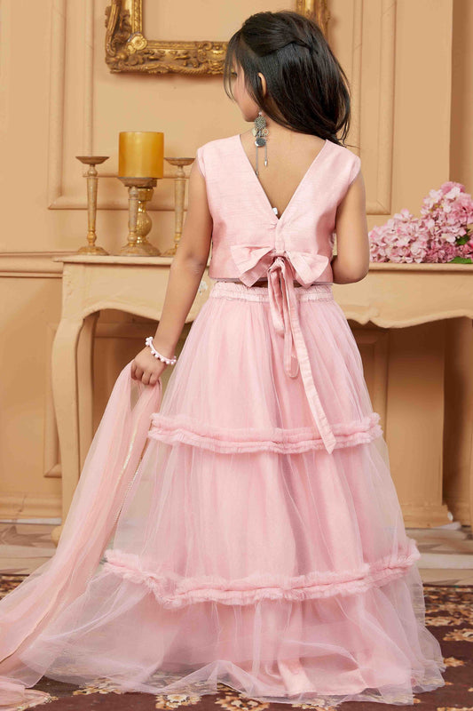 Pink Net Lehenga Choli NCGW10710830