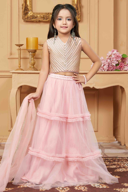 Pink Net Lehenga Choli NCGW10710830