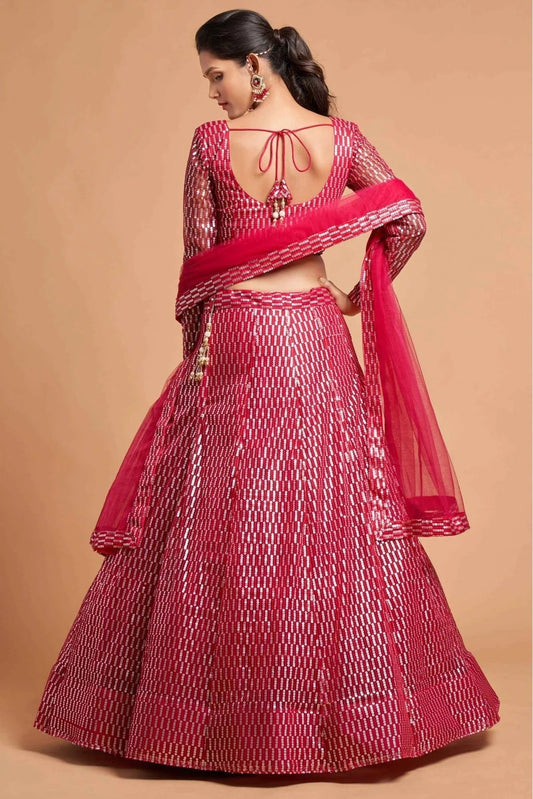 Pink Net Lehenga Choli NCLC10110352