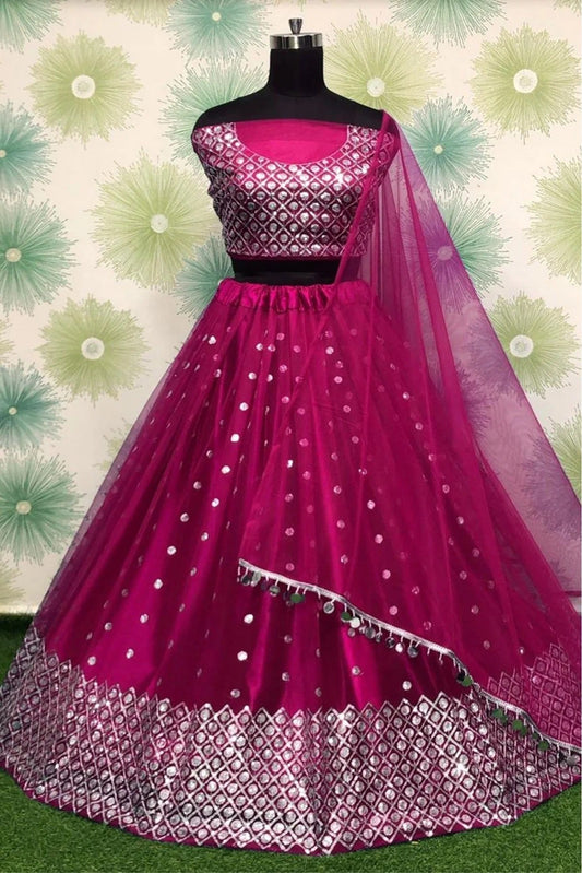 Pink Net Lehenga Choli NCLC10210133-10