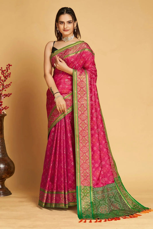 Pink Patola Silk Saree NCSD11112567