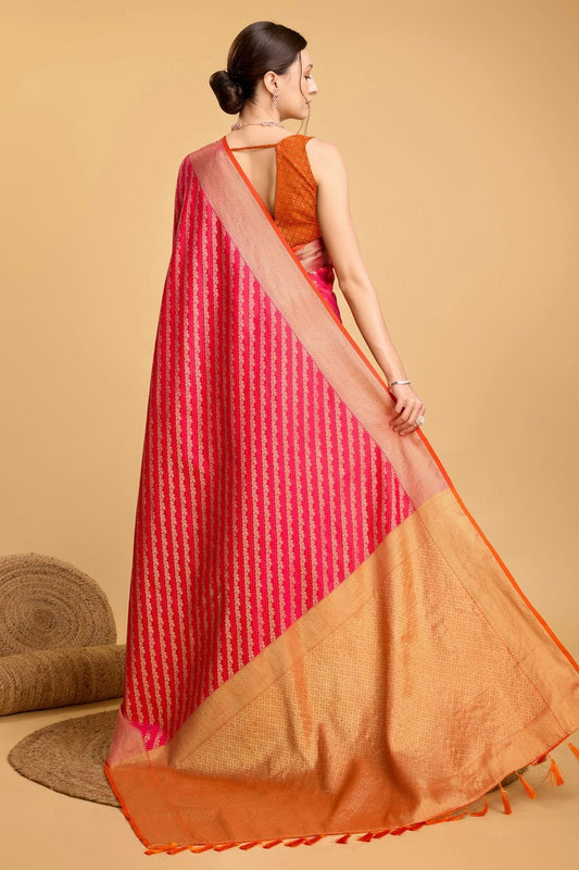 Pink Patola Silk Saree NCSD11112579