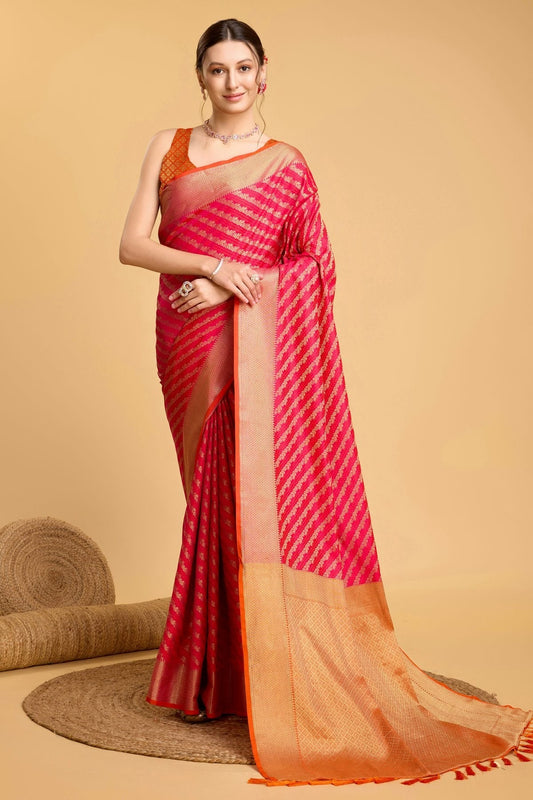 Pink Patola Silk Saree NCSD11112579