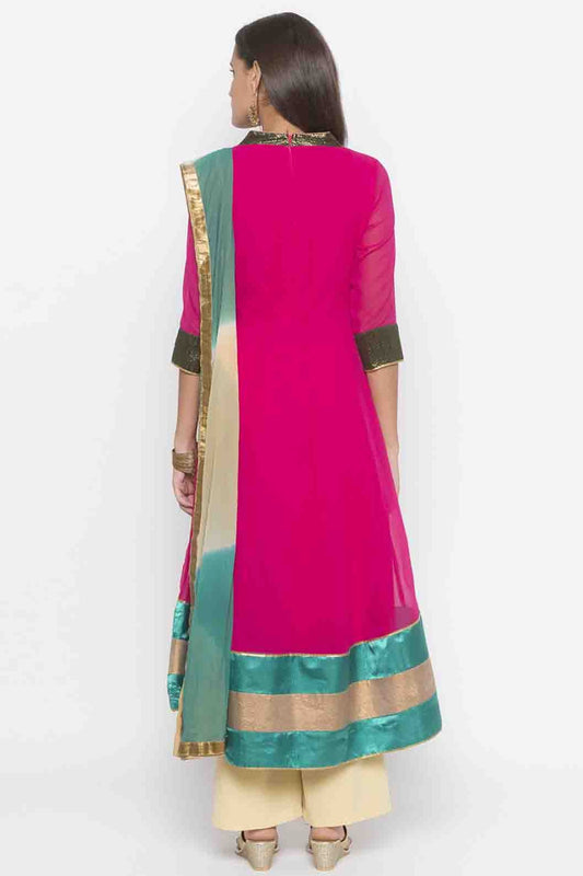 Pink Plus Size Georgette Embroidery Anarkali Suit NCSS10710644