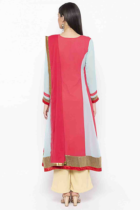 Pink Plus Size Georgette Embroidery Anarkali Suit NCSS10710646