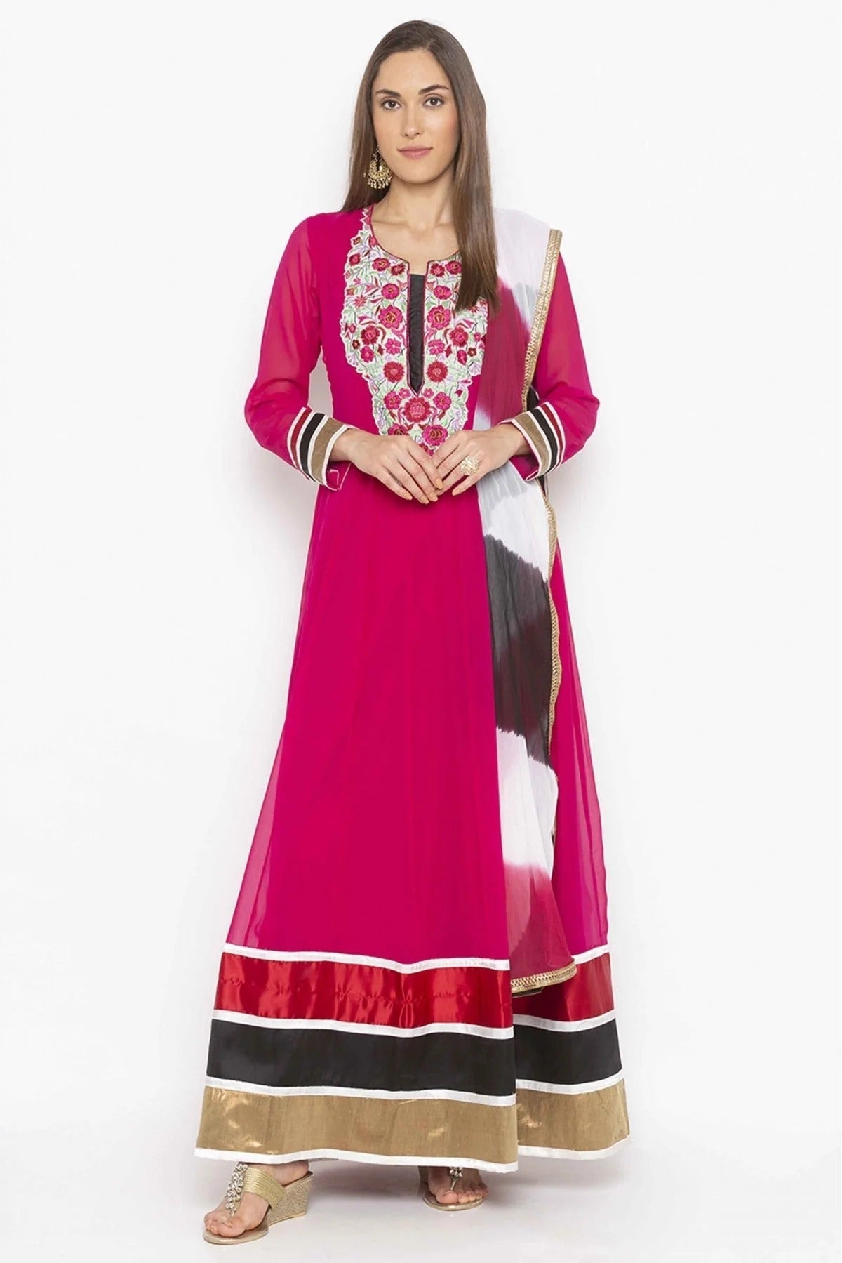 Pink Plus Size Georgette Embroidery Anarkali Suit NCSS10710662