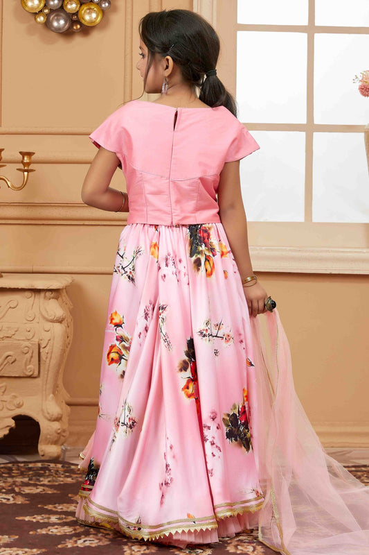 Pink Satin Lehenga Choli NCGW10710829