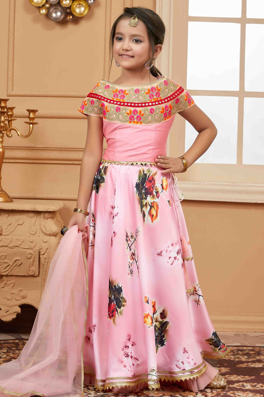 Pink Satin Lehenga Choli NCGW10710829