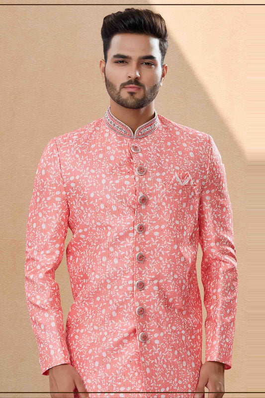 Pink SherwaniIn Silk NCSH10410507