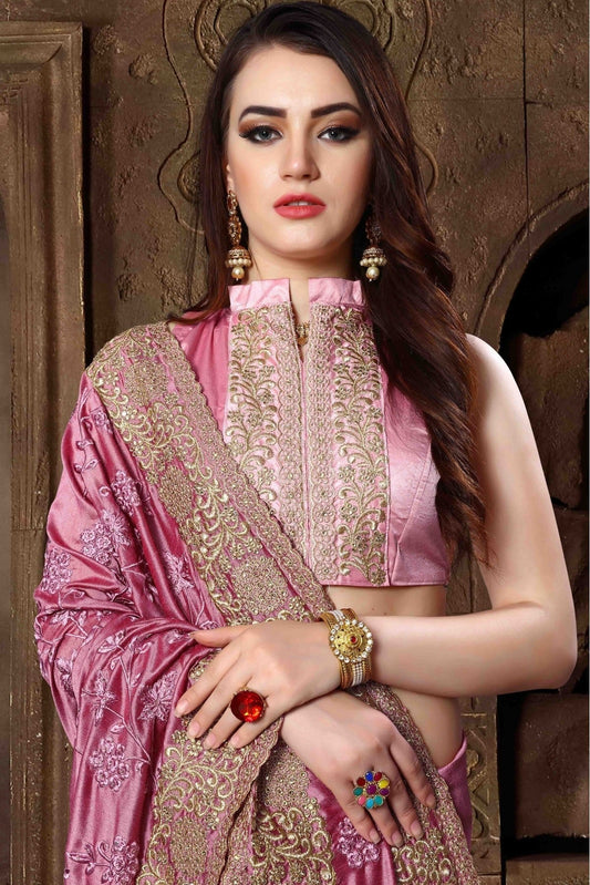 Pink Silk Designer Saree NCSD11210608