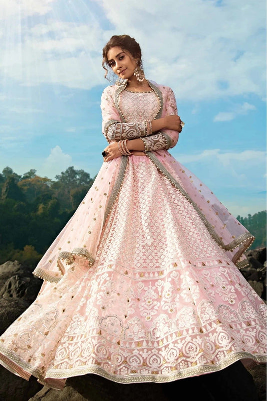 Pink Soft Net Sequins Lehenga Choli NCLC10810520