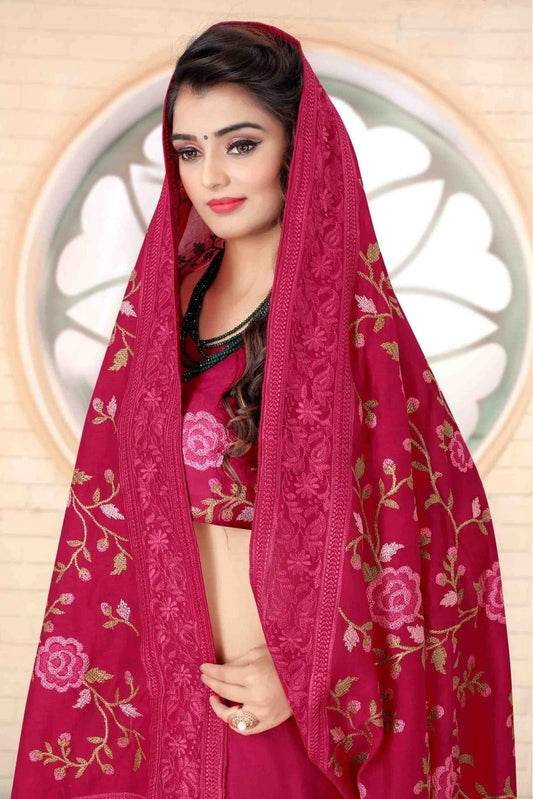 Pink Vichitra Silk Designer Saree NCSD11210765