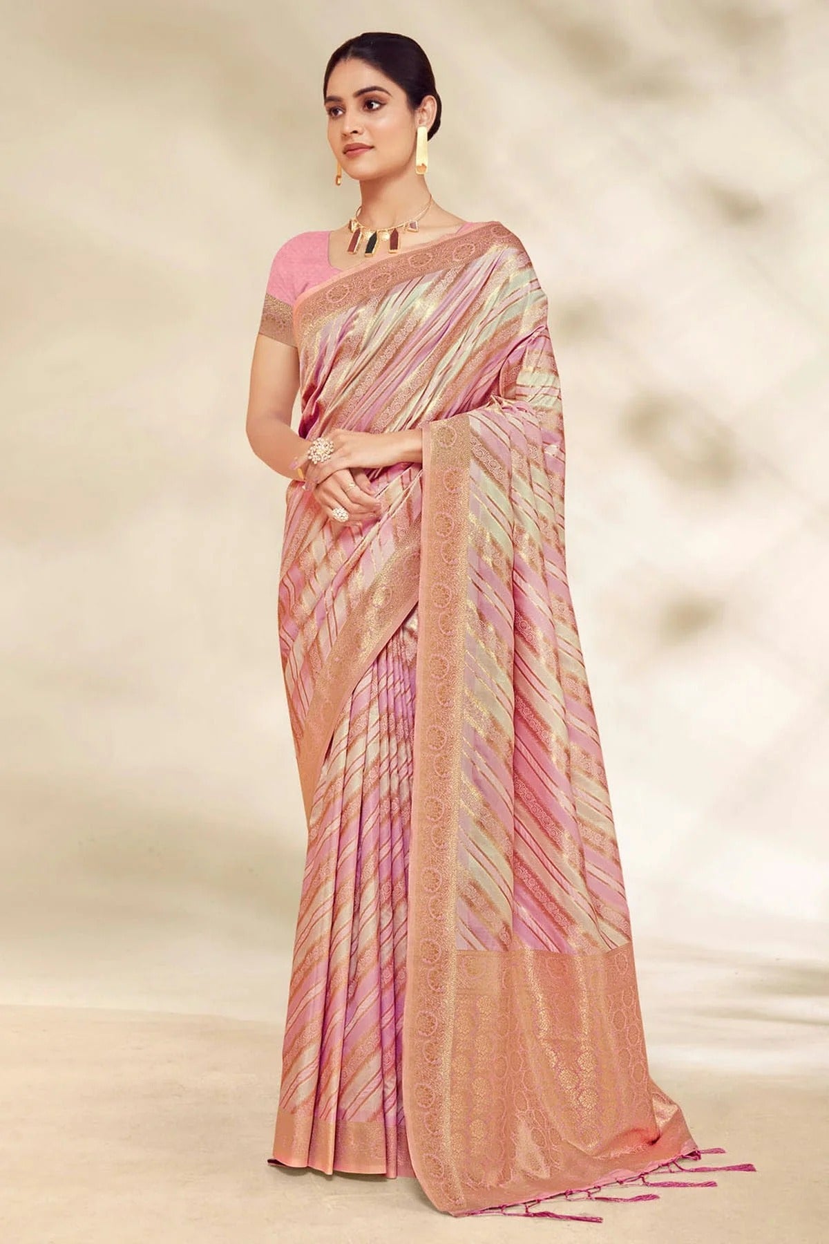Pink Woven Cotton Saree NCSD11010492