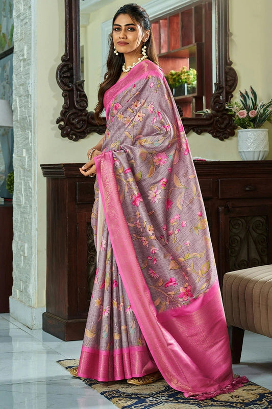 Purple Handloom Kotha Silk Saree NCSD11112547