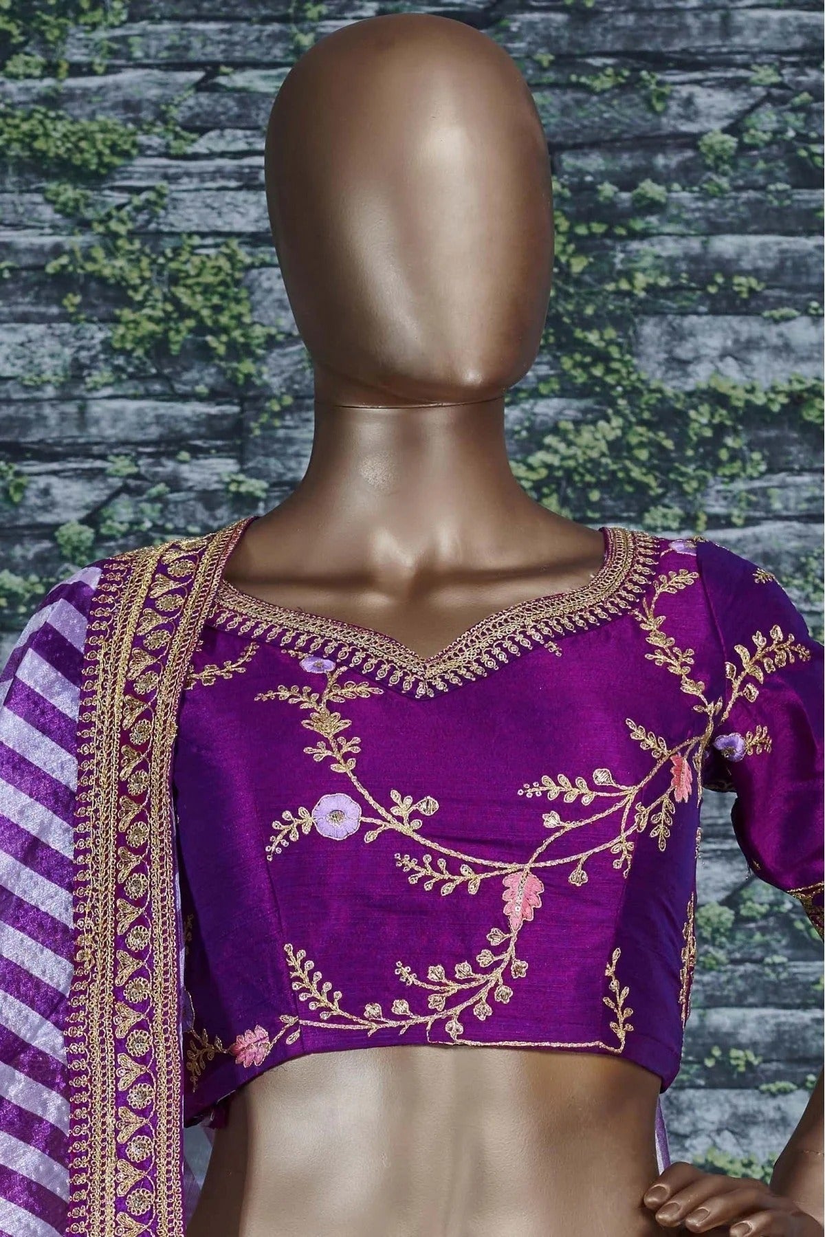 Purple Mulberry Silk Lehenga Choli NCLC10110290