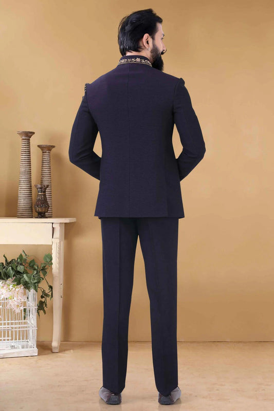 Purple Rayon Jodhpuri Suit NCSH11310190