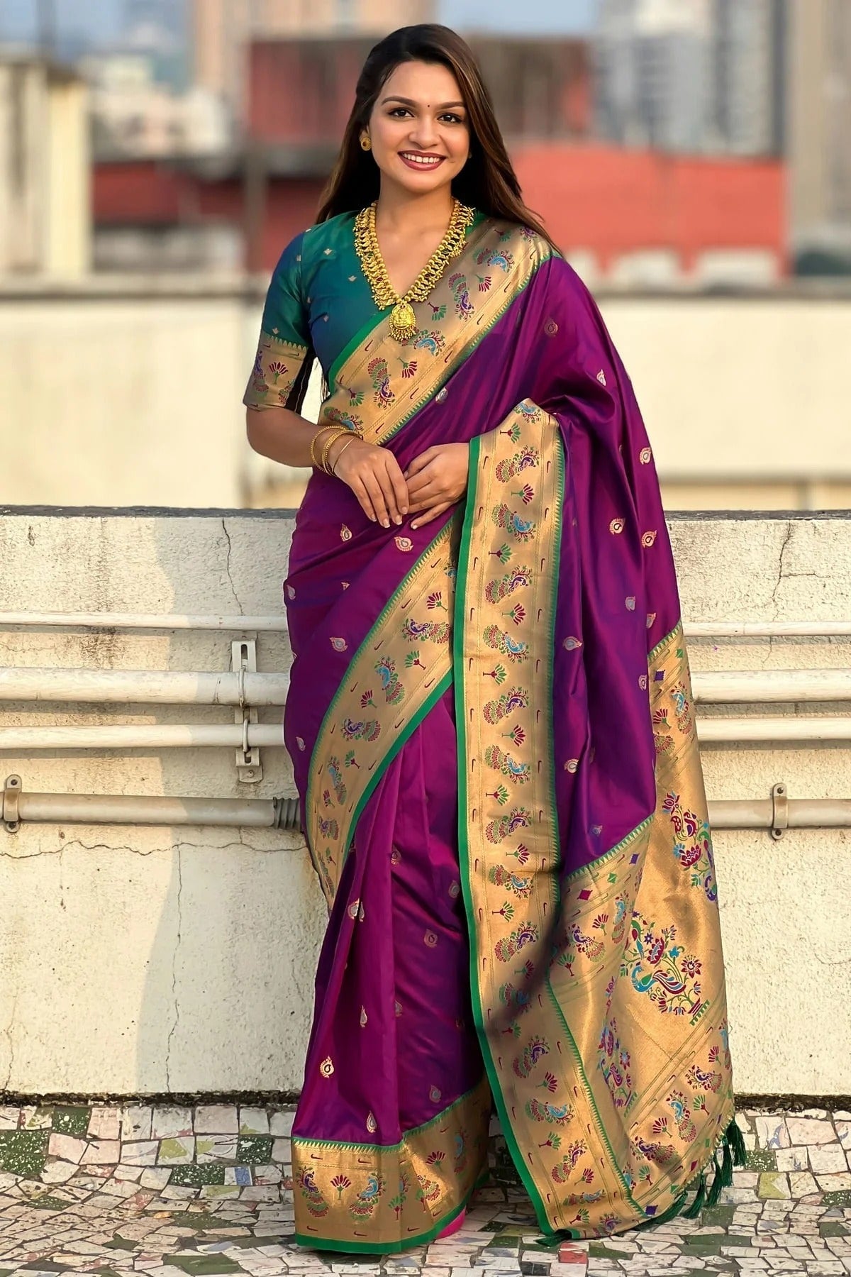Purple Soft Silk Traditional Saree NCSD11111753