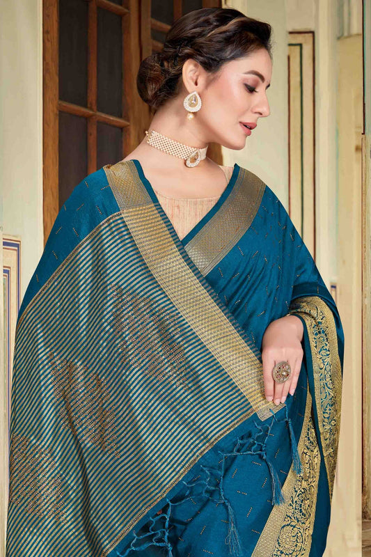 Rama Green Banarasi Art Silk Designer Saree NCSD11210885