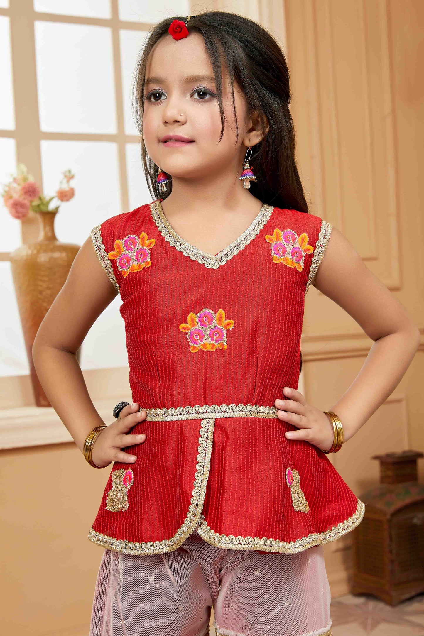 Red Art Silk Sharara Suit NCGW10710814