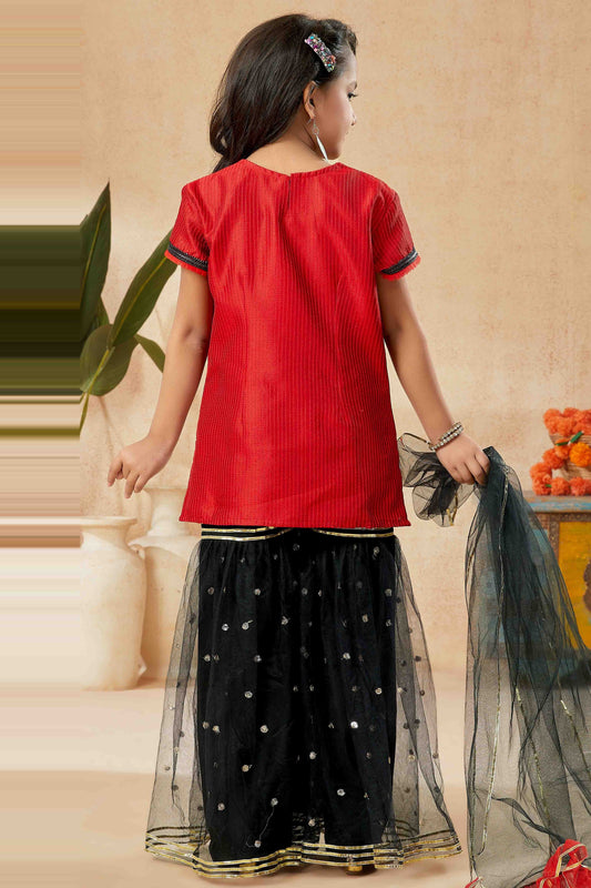 Red Art Silk Sharara Suit NCGW10710825