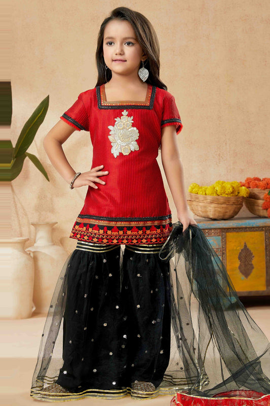 Red Art Silk Sharara Suit NCGW10710825