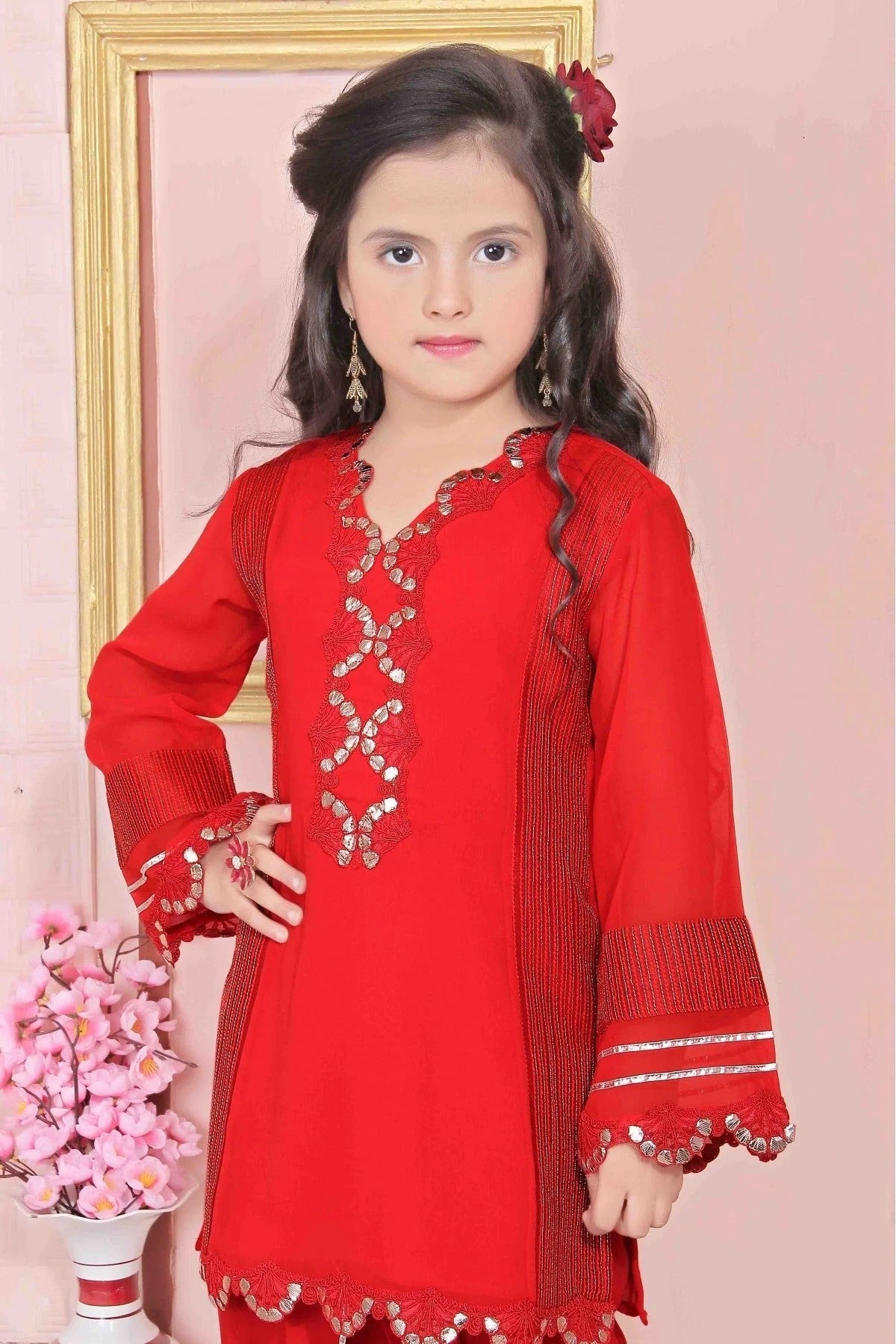 Red Faux Georgette Party Wear Patiala Suit NCGW10710807