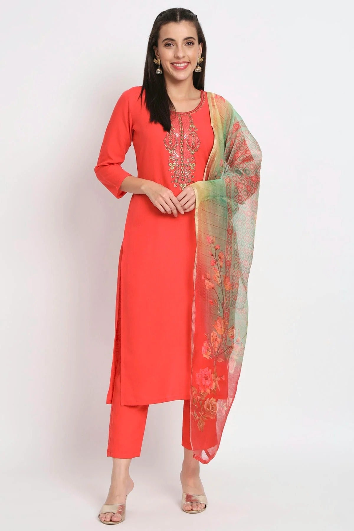 Red Magic Cotton Stitched Salwar Suit NCSS11111910