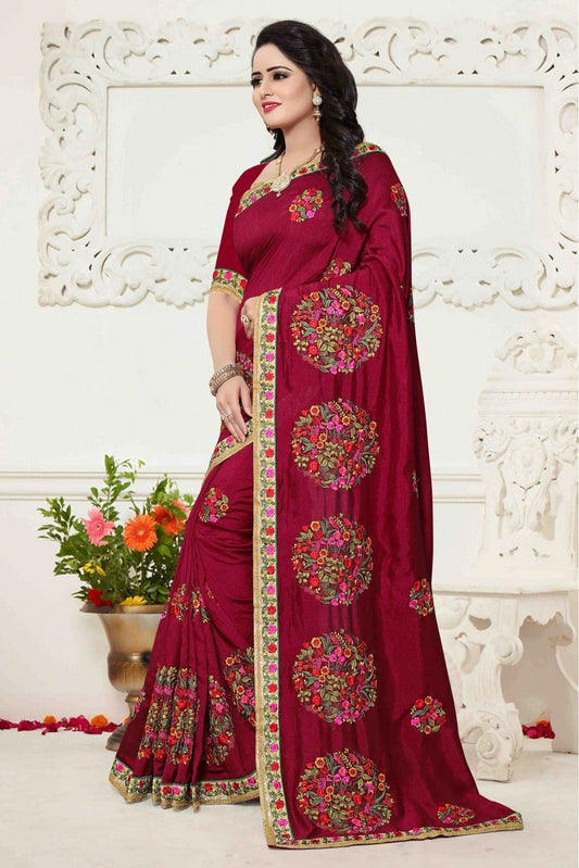 Red Silk Saree NCSD11210595