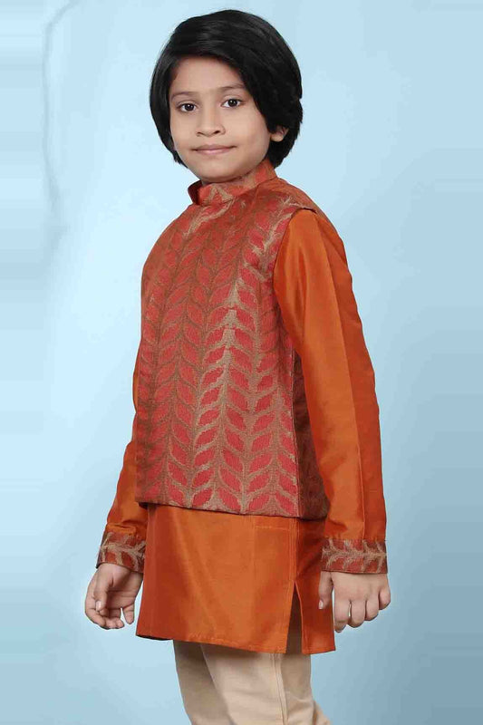 Rust Silk Jacket  NCBW10710732