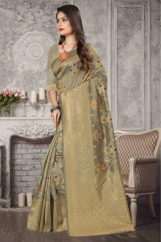 Sea Green Banarasi Art Silk Traditional Saree NCSD11210758