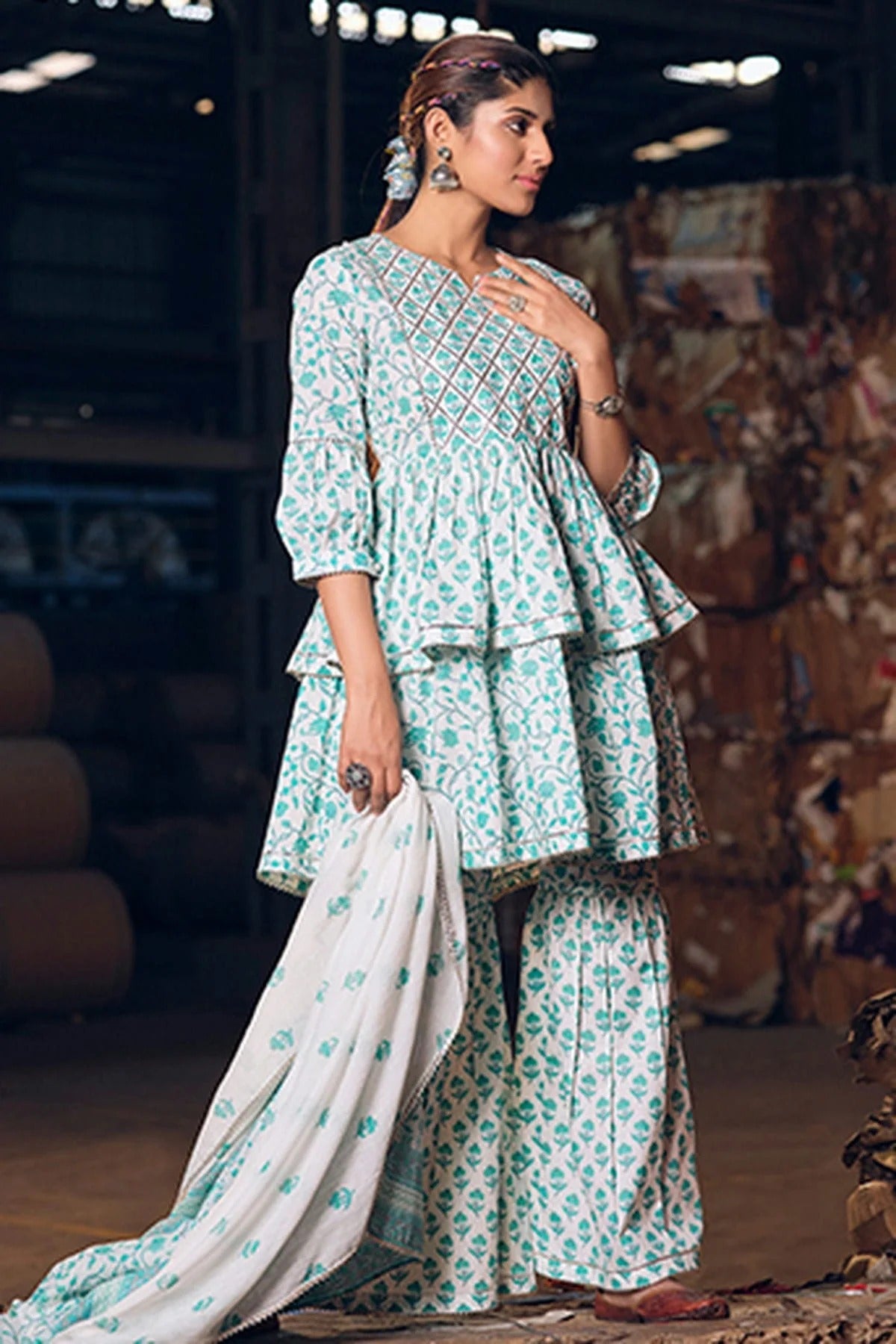 Sea Green Cotton Stitched Salwar Suit NCSS11111886