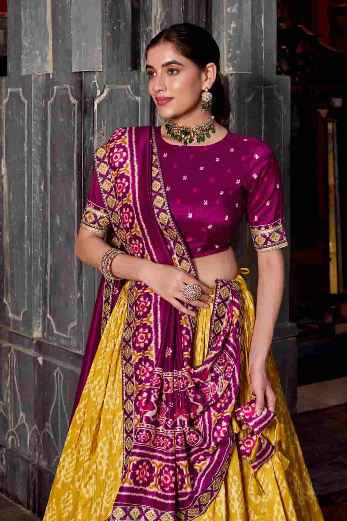 Tasar Silk Zari Woven Work Lehenga Choli In Mustard Colour NCLD1300069