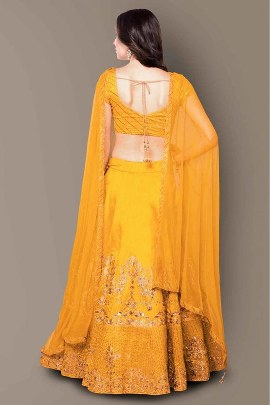 Yellow Banglory Silk Lehenga Choli NCLC10110280