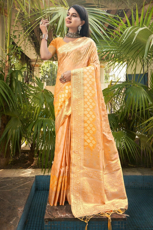 Yellow Woven Silk Saree NCSD11010520