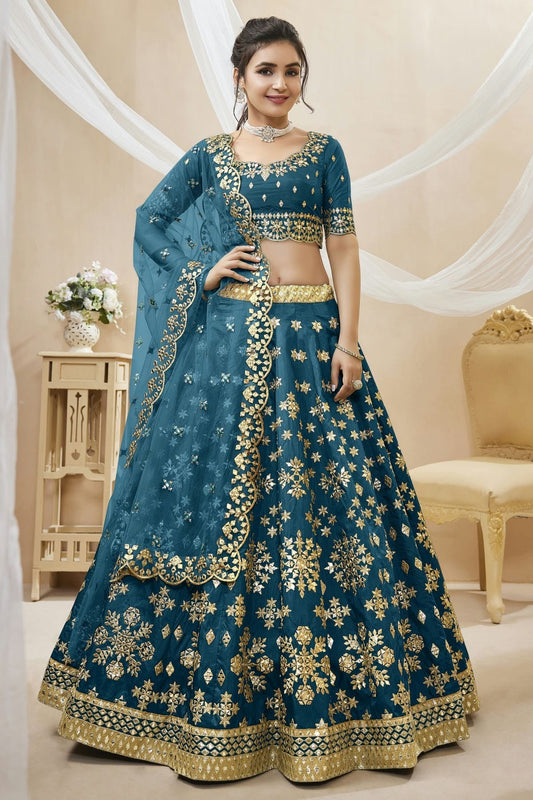 Art Silk Embroidery A Line Lehenga Choli NCLC10110184