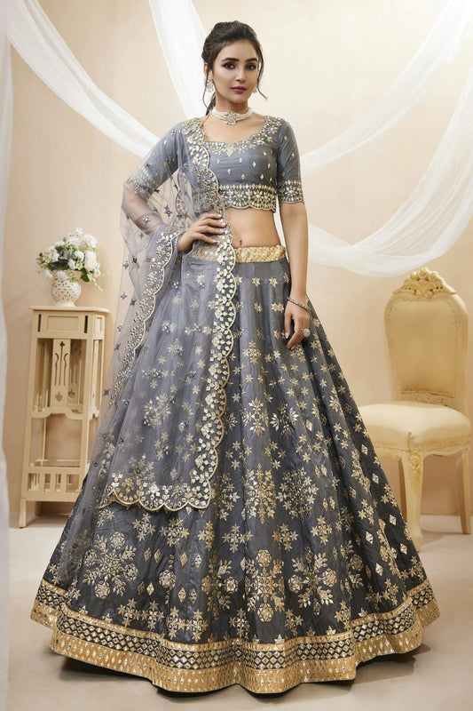 Art Silk Embroidery A Line Lehenga Choli NCLC10110187