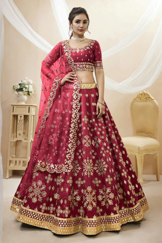 Art Silk Embroidery A Line Lehenga Choli NCLC10110188