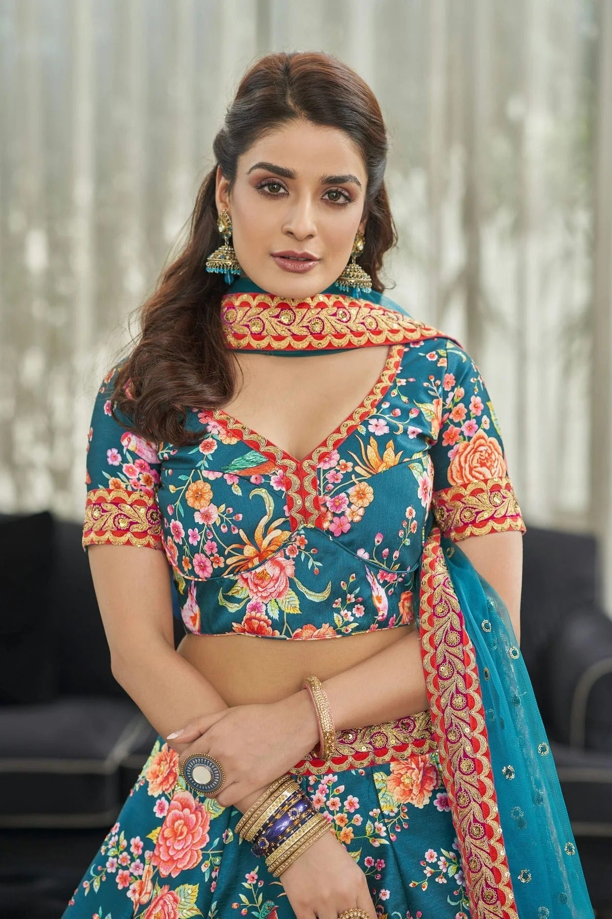 Art Silk Embroidery A Line Lehenga Choli NCLC10110228