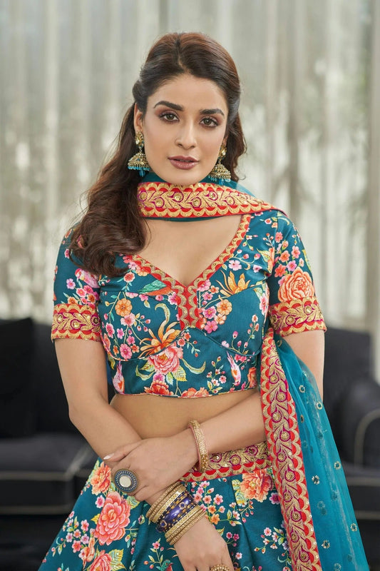Art Silk Embroidery A Line Lehenga Choli NCLC10110228