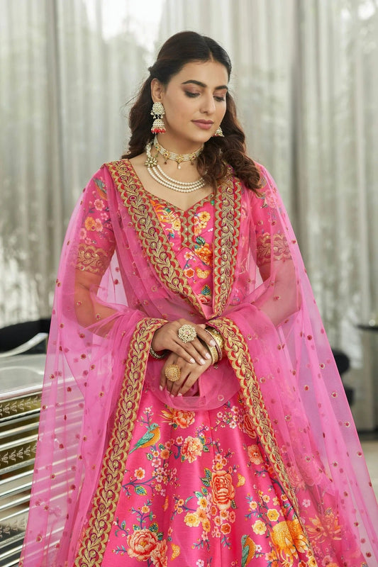 Art Silk Embroidery A Line Lehenga Choli NCLC10110230