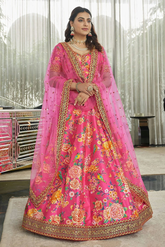 Art Silk Embroidery A Line Lehenga Choli NCLC10110230