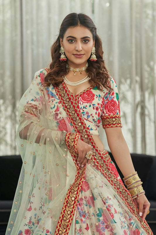Art Silk Embroidery A Line Lehenga Choli NCLC10110231