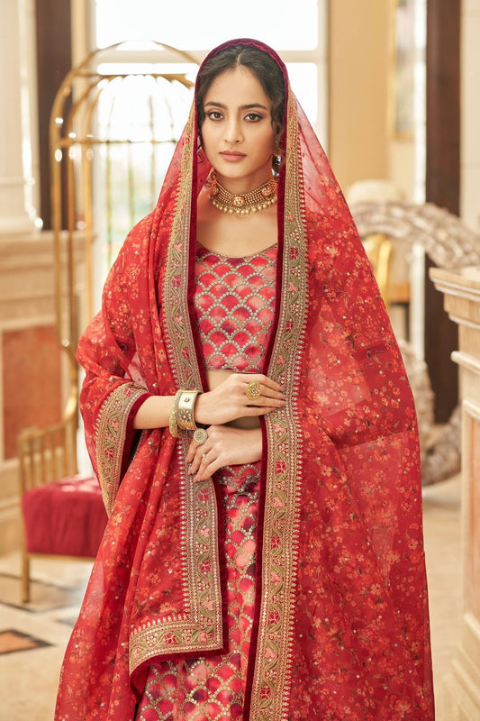Art Silk Embroidery A Line Lehenga Choli NCLC10110233