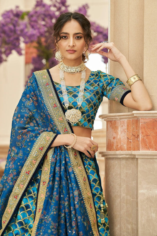 Art Silk Embroidery A Line Lehenga Choli NCLC10110234