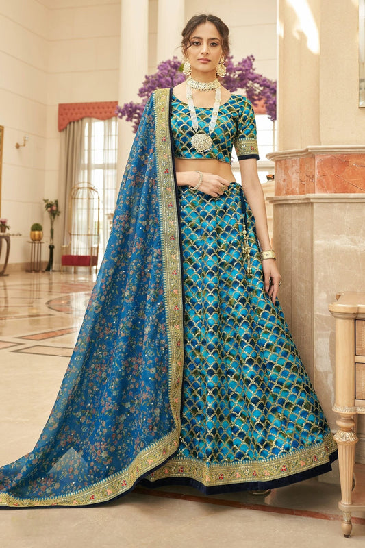 Art Silk Embroidery A Line Lehenga Choli NCLC10110234