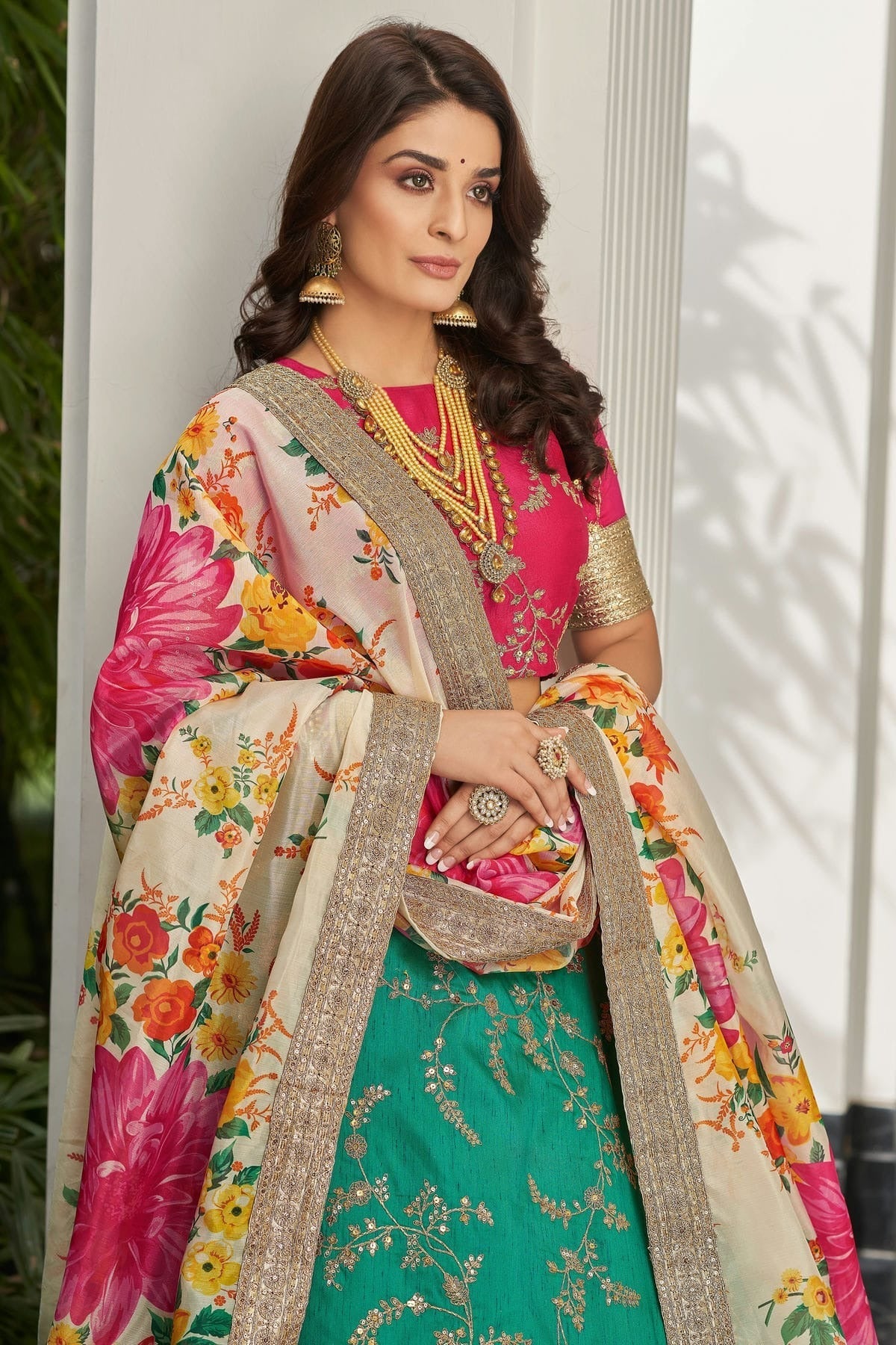 Art Silk Embroidery A Line Lehenga Choli NCLC10110236